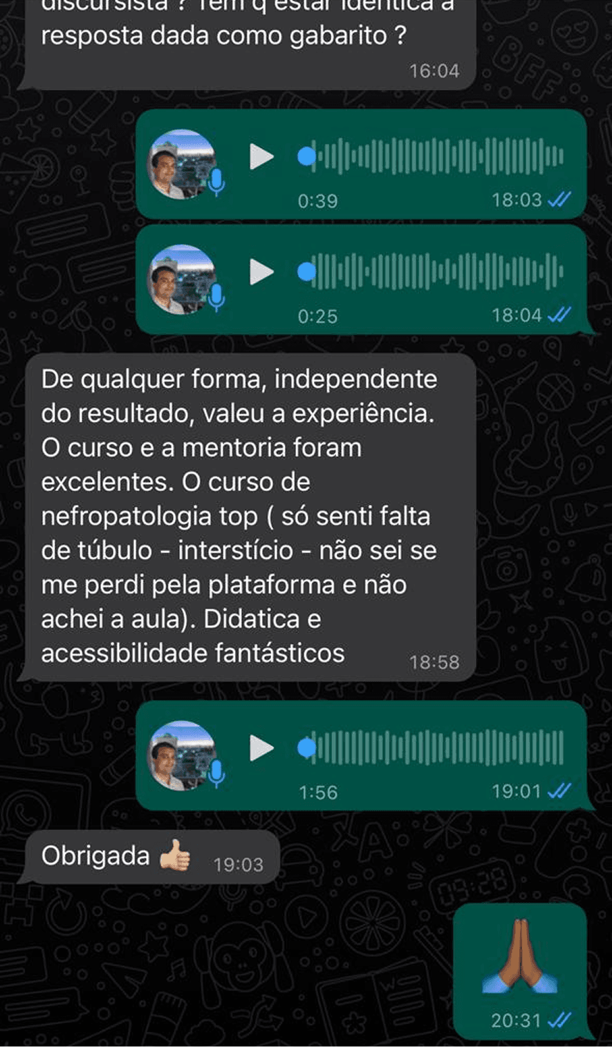 Depoimentos de alunos Nefropapers